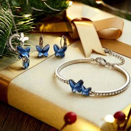 DressBerry Silver-Plated Stone Studded Jewellery Set-image-29