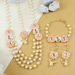 Asthetika Kids Kundan-Studded & Beaded Jewellery Set-7