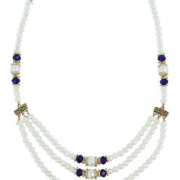 AKSHARA Gold-Plated Stone-Studded & Pearl Beaded Jewellery Set-image-80