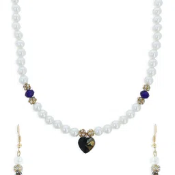 AKSHARA Gold-Plated Stone-Studded & Pearl Beaded Jewellery Set-image-66
