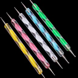 FEELHIGH Set of 5 Nail Art Dotting Brushes - Multicolored-12