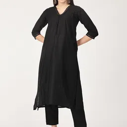 The Mom Store Women Raw Silk Maternity Kurta with Trouser-30