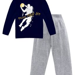 KiddoPanti Boys Printed Pure Cotton T-shirt With Pyjamas-picture-12