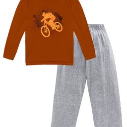 KiddoPanti Boys Printed T-Shirt With Pyjamas-image-22