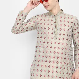 V-Mart Woven Design Mandarin Collar Kurta with Churidar-picture-52