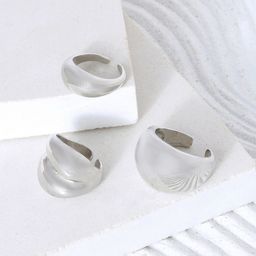JOKER & WITCH Set Of 3 Silver Plated Finger Rings-image-83