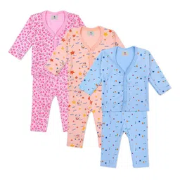 VEKOTT Kids Pack Of 3 Assorted Printed Cotton Thermal Set-45