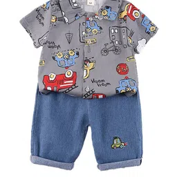 StyleCast x Revolte Boys Shirt Collar Short Sleees Printed Shirt with Shorts-picture-12
