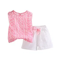 StyleCast Girls Pink Printed Top With Shorts-image-92