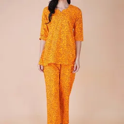 TSUCCHI TRADITIONS Ethnic Motifs Printed Pure Cotton Top With Trousers-picture-50