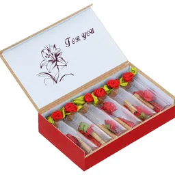 eCraftIndia Red Message Bottle Wooden Box Set-image-58