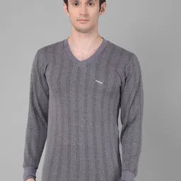 Dollar Ultra Men Striped Cotton V-Neck Thermal Set-picture-17
