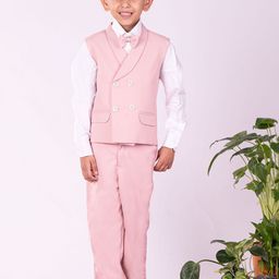 VASTRAMAY Boys Slim-Fit Notched Lapel Collar 4-Piece Party Suits-image-69