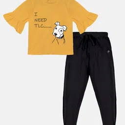KiddoPanti Girls Pure Cotton T-shirt With Trousers-image-84