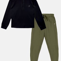 KiddoPanti Boys Pure Cotton T-shirt With Trousers-image-75