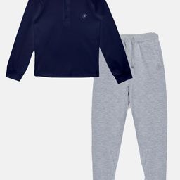KiddoPanti Boys Pure Cotton T-shirt With Trousers-image-40