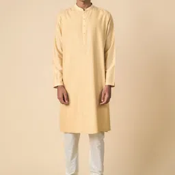 Tasva Men Mandarin Collar Kurta with Pyjamas Set-image-93