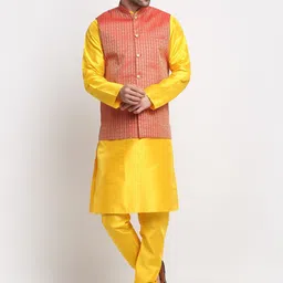KRAFT INDIA Regular Kurta With Churidar & Nehru Jacket-picture-47