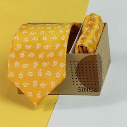 Tossido Men Floral Printed Tie & Pocket Square Accessory Gift Set-image-39