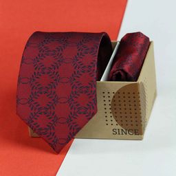 Tossido Men Printed Tie & Pocket Square Accessory Gift Set-image-66