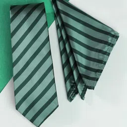 Tossido Men Striped Tie and Pocket Square Accessory Gift Set-image-14