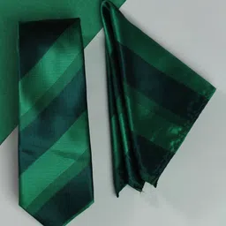 Tossido Men Striped Tie and Pocket Square Accessory Gift Set-image-1