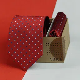 Tossido Men Printed Tie & Pocket Square Accessory Gift Set-image-74