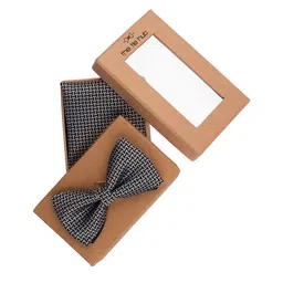 The Tie Hub Men Grey Geomatric  Accessory Gift Set-15