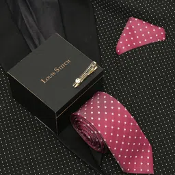 LOUIS STITCH Men Printed Silk Necktie Accessory Gift Set-picture-24