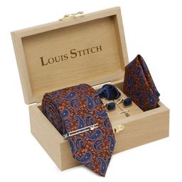 LOUIS STITCH Men Necktie Silk Accessory Gift Set-image-32