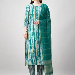 ARADHNA Women Paisley Embroidered Regular Gotta Patti Kurti with Churidar & With Dupatta-picture-26