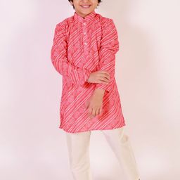 JBN Creation Boys Bandhani Printed Kurta with Pyjamas-19