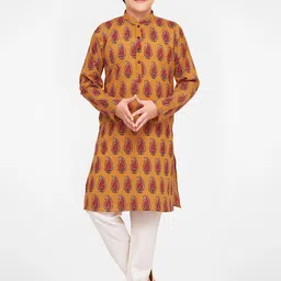 BAESD Boys Ethnic Motifs Printed Kurta with Pyjamas-13