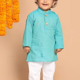 VASTRAMAY Boys Pure Cotton Kurta with Pyjamas-image-18