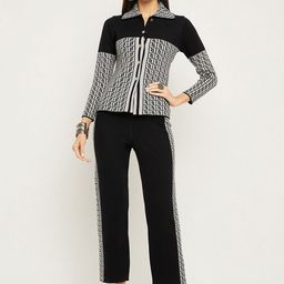Zigo Self Design Shirt Collar Knitted Shirt With Trousers-picture-23