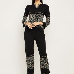 Zigo Self Design Round Neck Sweater With Trousers-picture-14