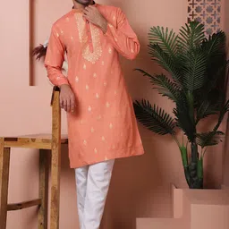 Jompers Mandarin Collar Printed Regular Kurta with Pyjamas-picture-21