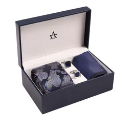 Arrow Men Printed Tie Pocket Square & Cufflinks-46