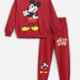 Nap Chief Infant Mickey Mouse Printed Fleece Sweatshirt with Joggers Set-picture-7