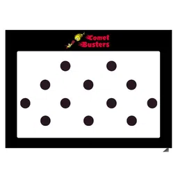 Comet Busters 12 Pcs Reusable Circular Bindis - Black image 2