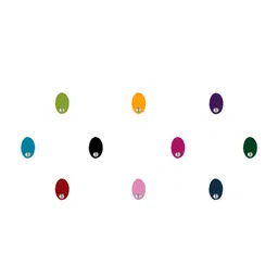 Comet Busters 10 Pcs Embellished Reusable Oval Bindis - Multicoloured image 2