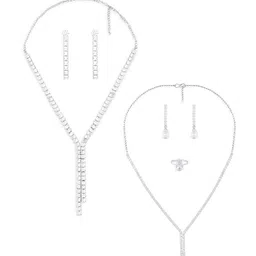 AMI Set Of 2 Stone-Studded Jewellery Set image 2