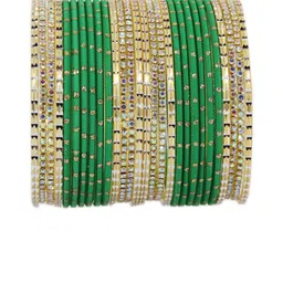 NMII Set Of 28 Glitter Detailed Stone-Stuuded Bangles Set image 2
