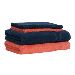 SPACES Red & Blue Cotton Towel Set image 4