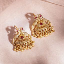 Rubans 22k Gold-Plated Artificial Stone Jewellery Set image 2