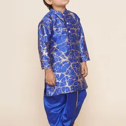 Sethukrishna Boys Abstract Printed Kurta with Dhoti Pants image 3