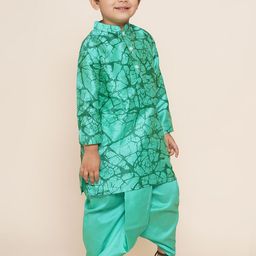 Sethukrishna Boys Abstract Printed Regular Kurta With Dhoti Pants image 3