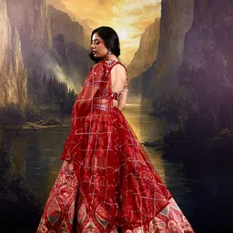 Rashika Sharma Embroidered Mirror Work Made to Measure Lehenga & Blouse With Dupatta image 2
