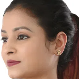 AanyaCentric Gold-Plated Mangalsutra with Pendant & 2 Pairs Earrings Set image 4