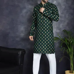 Anouk Ethnic Motifs Printed Kurta With Pyjama image 3